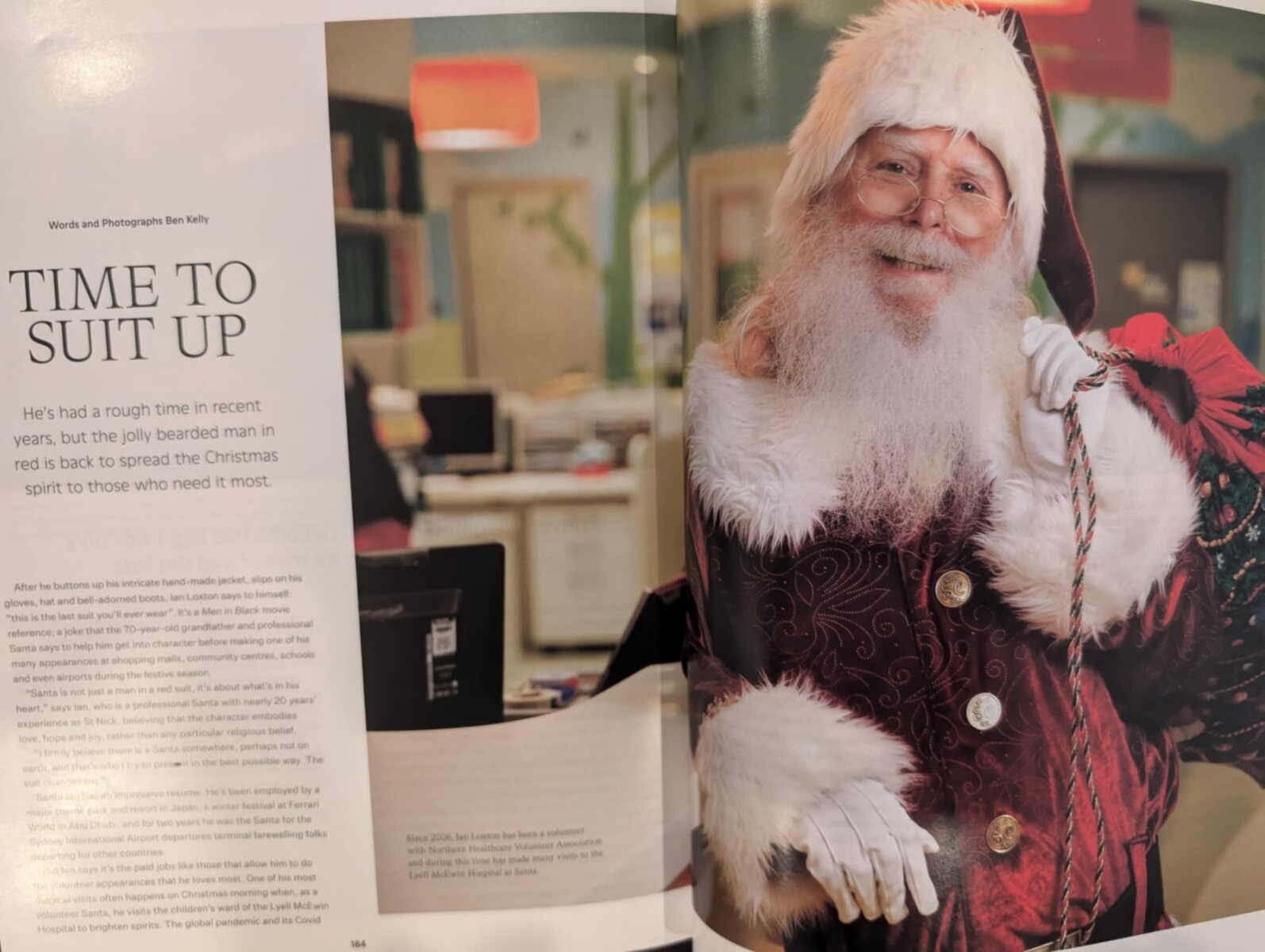 One of our professional Santas featured in a magazine